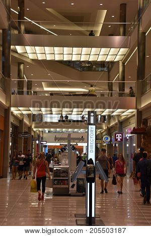 BLOOMINGTON, MINNESOTA - JUL 27: Mall of America in Bloomington, Minnesota, as seen on July 27, 2017. It is the second largest mall in terms of leaseable space and the largest mall in the United States in terms of total floor area.