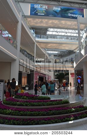 BLOOMINGTON, MINNESOTA - JUL 27: Mall of America in Bloomington, Minnesota, as seen on July 27, 2017. It is the second largest mall in terms of leaseable space and the largest mall in the United States in terms of total floor area.