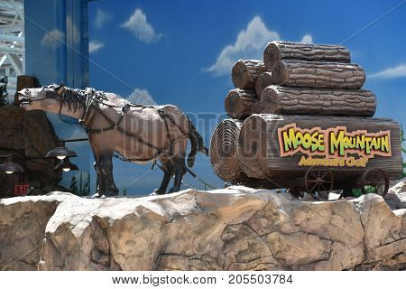 BLOOMINGTON, MINNESOTA - JUL 27:  Nickelodeon Universe at the Mall of America in Bloomington, Minnesota, as seen on July 27, 2017.  It is the largest indoor amusement park in the United States.