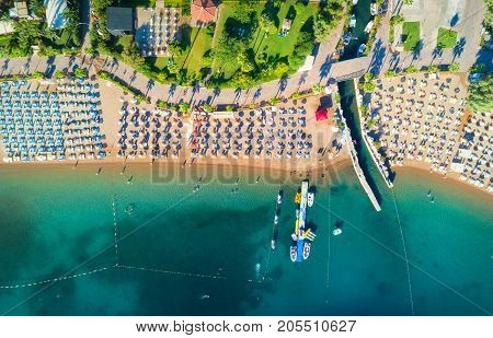 Aerial View Of Transparent Turquoise Sea
