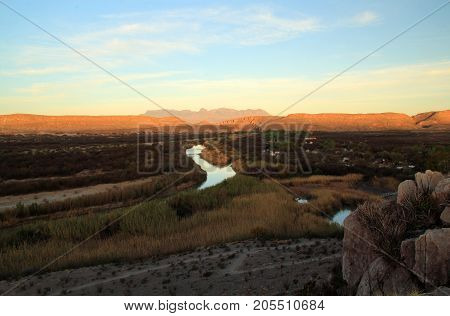 Scenic Southwestern Landscape in Big Bend National Park, Texas