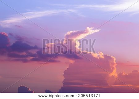 The colors of the sky and clouds after sunsetColorful of sky and cloudy in twilight