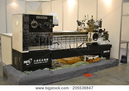 Kiev, Ukraine International Industrial Exhibition - November 25, 2016: - industrial machinery, Industrial equipment, industry facilities and machine tools, machinery lathes