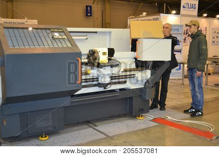 Kiev, Ukraine International Industrial Exhibition - November 25, 2016: - industrial machinery, Industrial equipment, industry facilities and machine tools, machinery lathes