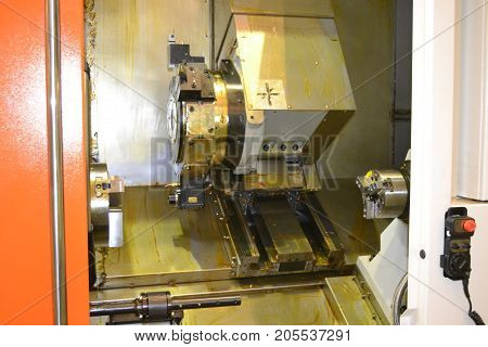 Kiev, Ukraine International Industrial Exhibition - November 25, 2016: - industrial machinery, Industrial equipment, industry facilities and machine tools, machinery lathes