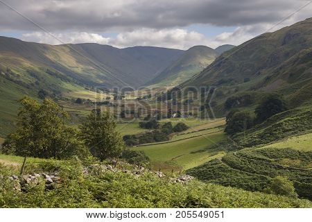 View from Hallin Fell Cumbria the Lake District England.