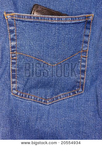 Jeans con portafoglio nero