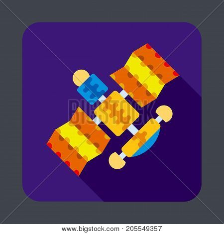 Satellite concept background. Cartoon illustration of satellite vector concept background for web design