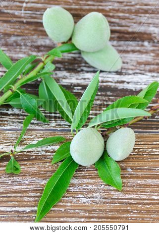 Green Almond Nuts Background