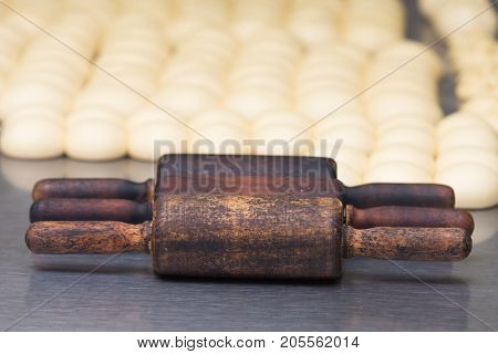 Bakery thai foodprepare knead dough before the oven