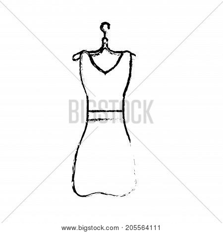 figure woman dress casual design style vector illustration