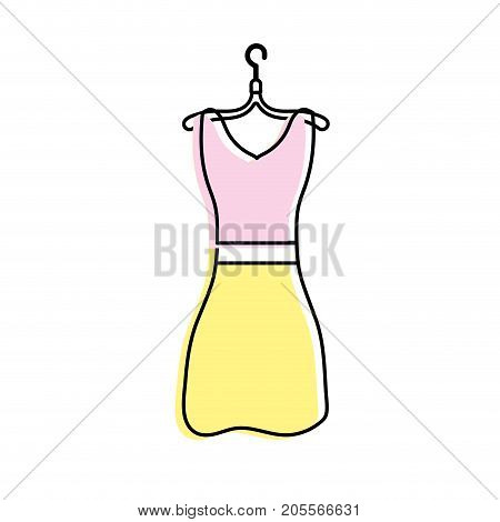 woman dress casual design style vector illustration