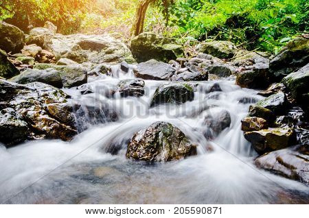 Amazing beautiful waterfalls at Sarika Waterfall in NakhonnayokThailand.