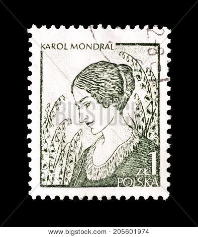 POLAND - CIRCA 1979 : Cancelled postage stamp printed by Poland, that shows Portrait of Karol Mondral.