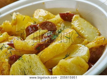 Bratkartoffeln - German Style Fried Potatoes , close up meal