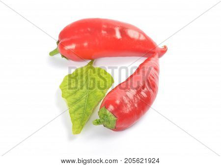 Red Ball Pepper On White