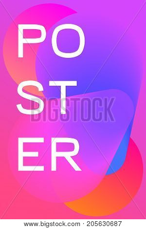 Abstract gradient poster. Layout for music flyer. Vector illustration