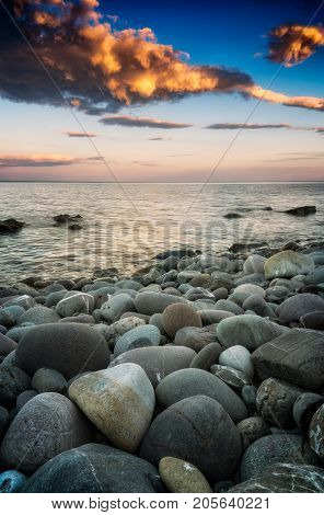 Beautiful Pebbles On A Sea Shore