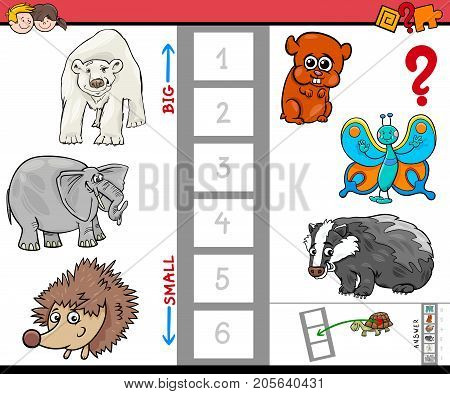 Biggest And Smallest Animal Cartoon Game