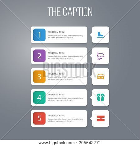 Icon Lifestyle Set Of Mask, Ride, Piolet And Other Vector Objects