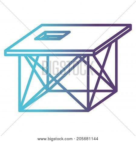 scaffold initial floo gradient color silhouette from blue to purple vector illustration
