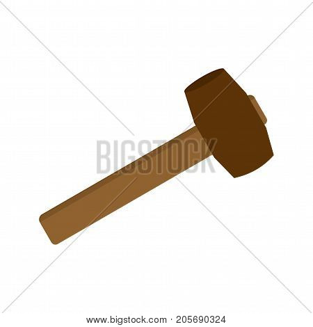 Mallet, wooden, rubber icon vector image. Can also be used for Hand Tools. Suitable for mobile apps, web apps and print media.