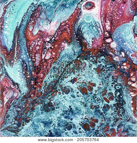 Liguid watercolor and ink abstract colored painting. Wet panted illustration, abstract background, pattern and wallpaper