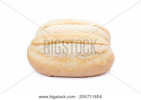 French bun isolated on a white background
