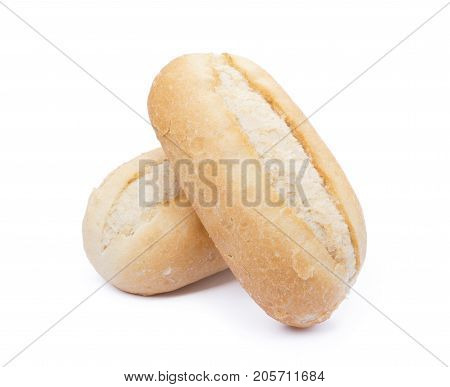 French bun isolated on a white background