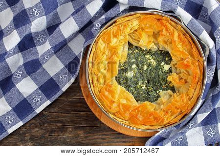 Hot Greek Spinach Feta Cheese Pie