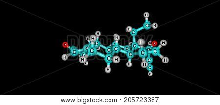 Levonorgestrel is a hormonal medication which is used in a number of birth control methods. In pill form it is useful within 120 hours as emergency birth control. 3d illustration