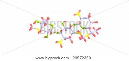 Gentamicin Molecular Structure Isolated On White