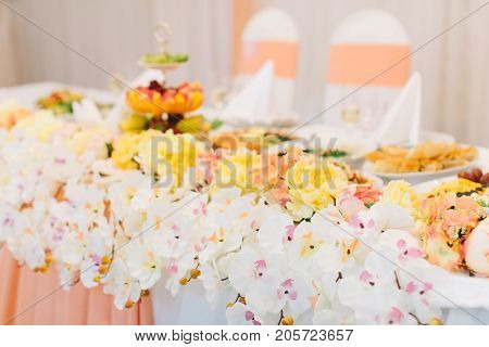 Decorated Banquet Table Setting