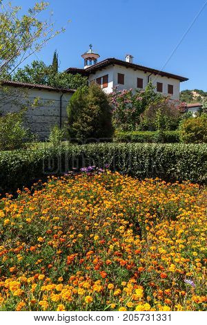 Outside view of  Rozhen Monastery of the Nativity of the Mother of God, Blagoevgrad region, Bulgaria