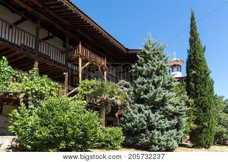 Inside view of  Rozhen Monastery of the Nativity of the Mother of God, Blagoevgrad region, Bulgaria