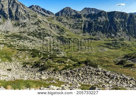 Amazing landscape with Yalovarnika, The Toots and The Dolls peaks, Pirin Mountain, Bulgaria