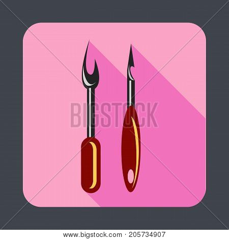Shoes sewing tool concept background. Cartoon illustration of shoes sewing tool vector concept background for web design