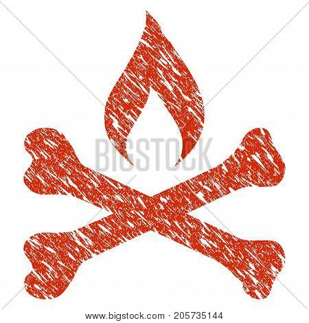 Grunge Mortal Ignition rubber seal stamp watermark. Icon mortal ignition symbol with grunge design and dirty texture. Unclean vector red sign.
