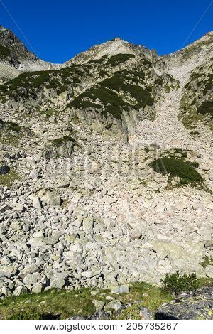 Amazing landscape with Left Kralev Dvor pass, Pirin Mountain, Bulgaria