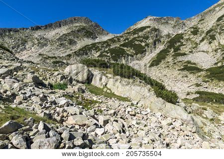 Amazing landscape with Left Kralev Dvor pass, Pirin Mountain, Bulgaria