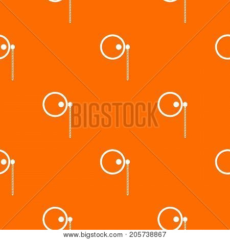 Monocle pattern repeat seamless in orange color for any design. Vector geometric illustration