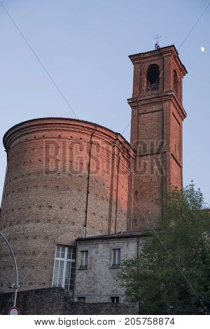 Cesena (Emilia Romagna Italy): the medieval castle at evening