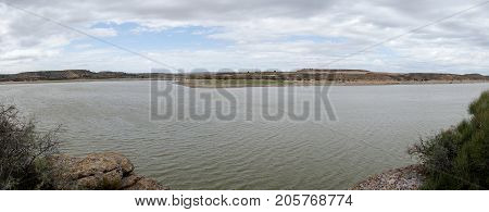 The River Ebro On Its Way Through Caspe, Aragon