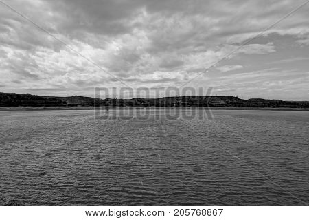 The River Ebro On Its Way Through Caspe, Aragon