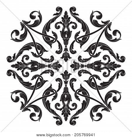 Baroque vector of vintage element for design. Decorative design element filigree calligraphy vector. You can use for wedding decoration of greeting card and laser cutting.