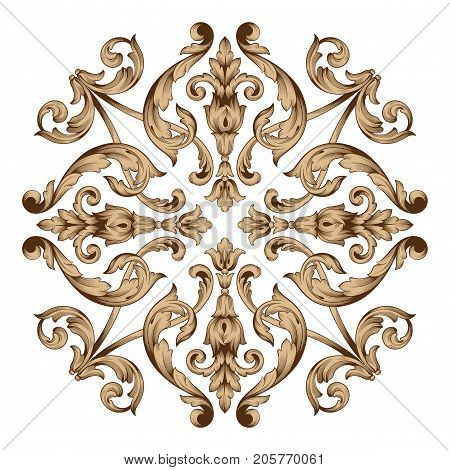 Baroque vector of vintage element for design. Decorative design element filigree calligraphy vector. You can use for wedding decoration of greeting card and laser cutting.