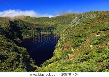 Lake Comprida, Flores Island, Azores, Portugal, Europe