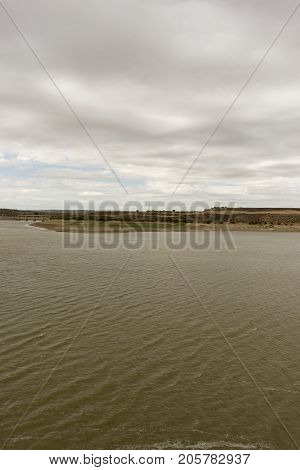 The River Ebro On Its Way Through Caspe, Aragon