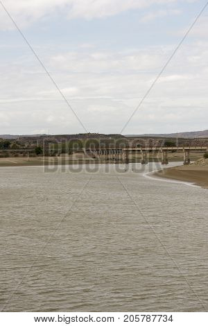 The River Ebro On Its Way Through Caspe, Aragon
