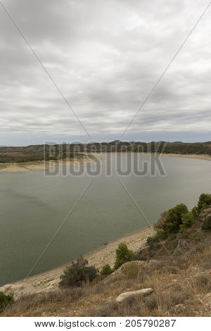 The River Ebro On Its Way Through Caspe, Aragon